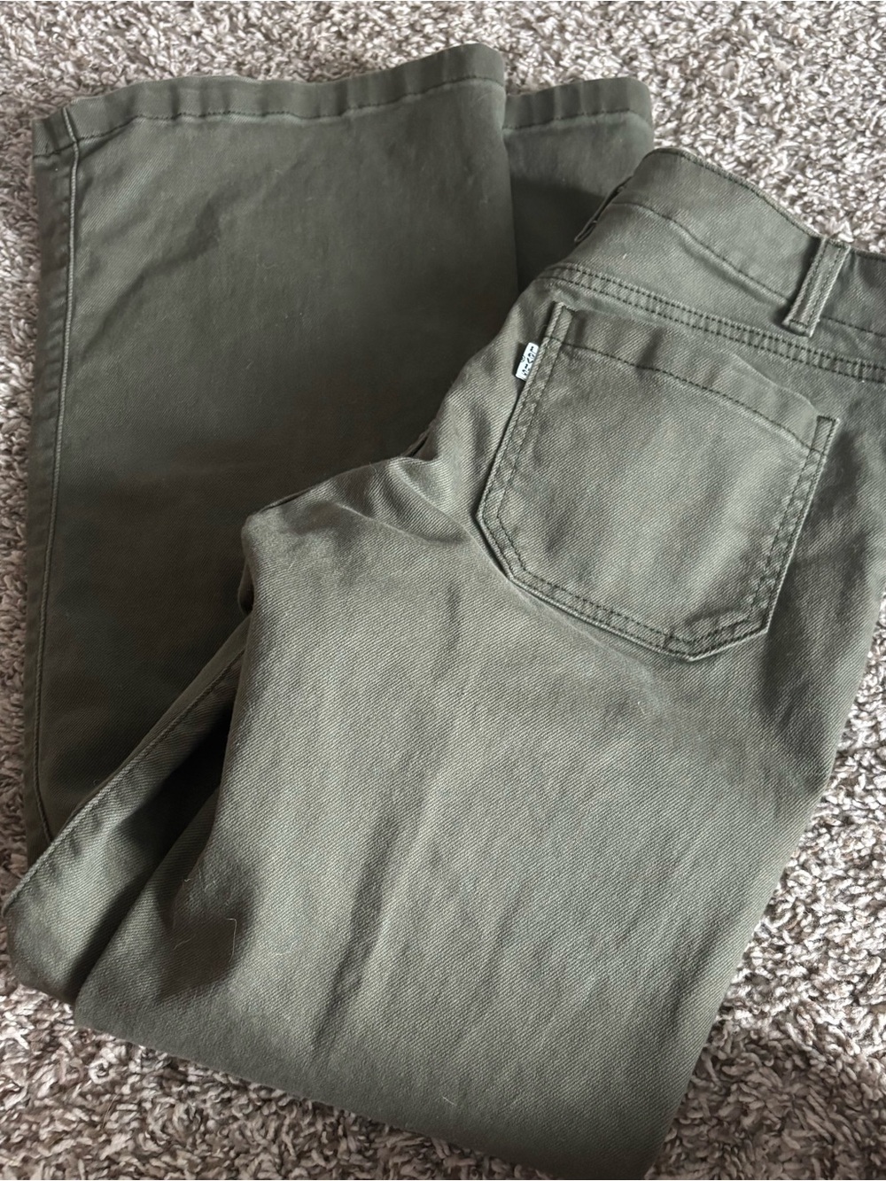 Levi's Olive-Tone Wide Leg Women's Jeans super low flare wide sz 29 khaki